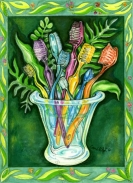 EB005A  - Vase of Brushes